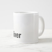 朝の狂気:最初のコーヒー、後の質問 ジャンボコーヒーマグカップ (正面右)