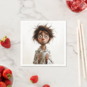 朝の狂気:最初のコーヒー、後の質問 スタンダードカクテルナプキン (インサイチュ)