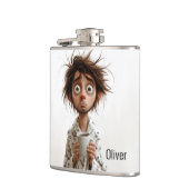 朝の狂気：最初のコーヒー、後の質問 フラスク (左)