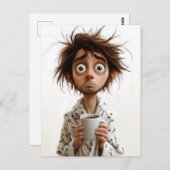 朝の狂気:最初のコーヒー、後の質問 ポストカード (正面/裏面)