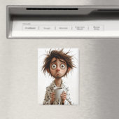 朝の狂気：最初のコーヒー、後の質問 マグネット (インサイチュ (食洗機))