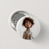 朝の狂気:最初のコーヒー、後の質問 缶バッジ (正面&裏面)