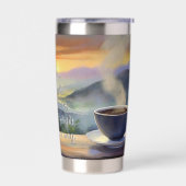 朝の珈琲俳句 保温保冷タンブラー (左面)