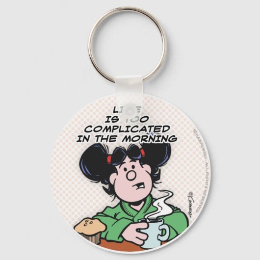朝の生活 キーホルダー (正面)