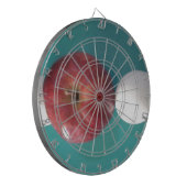 朝の相棒たち：２つの卵と１つのリンゴ 静物画 ダーツボード (正面左)