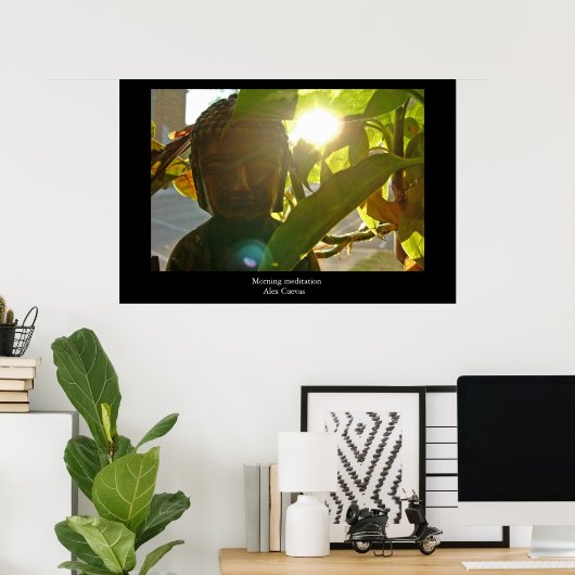 朝の瞑想 ポスター (ホームオフィス)