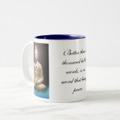 朝の知恵仏 ツートーンマグカップ (正面左)