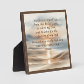 朝の祈りの言葉プラークとイーゼル フォトプラーク (正面)