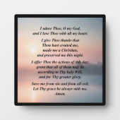 朝の祈りの言葉プラークとイーゼル フォトプラーク (正面)