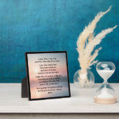 朝の祈りの言葉プラークとイーゼル フォトプラーク (インサイチュ)