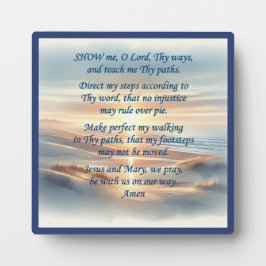 朝の祈りの言葉プラークとイーゼル フォトプラーク