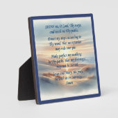朝の祈りの言葉プラークとイーゼル フォトプラーク (正面)