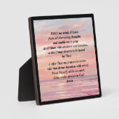 朝の祈りの言葉プラークとイーゼル フォトプラーク (正面)