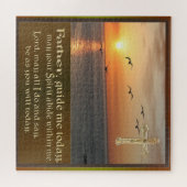 朝の祈りの言葉ポスター ジグソーパズル (横)