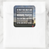 朝の祈りの重要性 スクエアシール (バッグ)