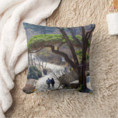 朝の穏やかな庭 クッション (ブランケット)