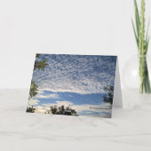 朝の空とペイントされた馬の合成写真 サンキューカード (裏面)