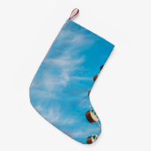 朝の空の下の白澄んい観覧車 スモールクリスマスストッキング (正面 (吊り時))