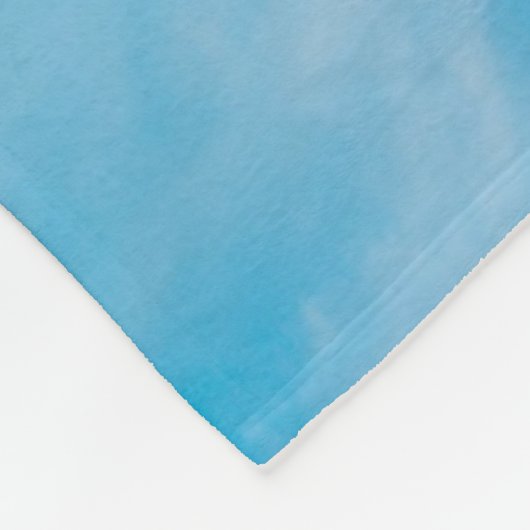 朝の空の下の白澄んい観覧車 フリースブランケット (角)