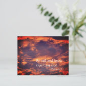 朝の空はまだ詩篇46:10 感動的  ポストカード (スタンド正面)