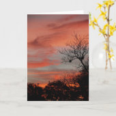 朝の空 カード (黄色い花)