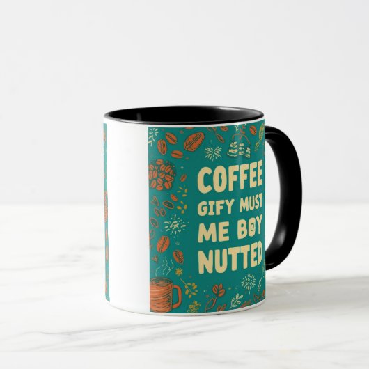 「朝の笑いマグおもしろい:コーヒー好きの引用文 マグカップ (正面右)