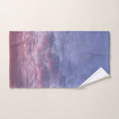 朝の紫のサンライジングタオルセット バスタオルセット (ハンドタオル)