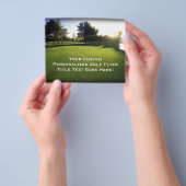 朝の緑のゴルフコース チラシ (手)