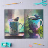 朝の羽毛の友人 薄葉紙 (クラフト)