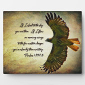 朝の翼感動的 フォトプラーク (正面)