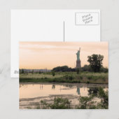 朝の自由の女神 ポストカード (正面/裏面)