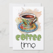 朝の至福: アラビアコーヒー カフワ قهوة تايم 招待状 (正面)