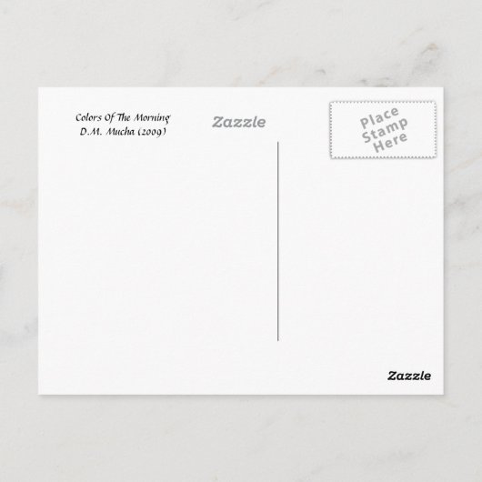 朝の色 ポストカード (裏面)