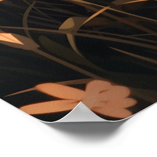 朝の草地にアニメのお母さん – 超背 ポスター (角)