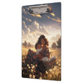 朝の草地に住むアニメのお母さん クリップボード (左)