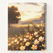 朝の草地に住むアニメのお母さん ノートブック (裏面)