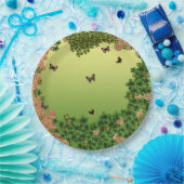 朝の蝶 ペーパープレート (パーティー)