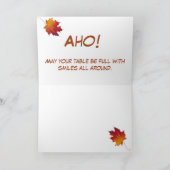 朝の赤い尾の鷹の羽 シーズンカード (内部)