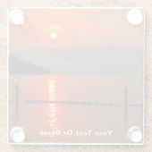 朝の赤い空 ガラスコースター (裏面)