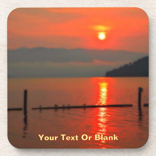 朝の赤い空 コースター (正面)
