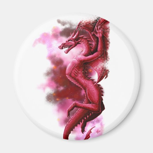 朝の赤い空 マグネット (正面)