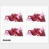 朝の赤い空 長方形シール (シート)