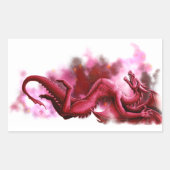 朝の赤い空 長方形シール (正面)