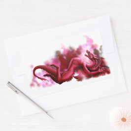 朝の赤い空 長方形シール