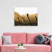 朝の赤尾のタカ キャンバスプリント (インサイチュ (リビング))