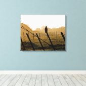 朝の赤尾のタカ キャンバスプリント (インサイチュ (ウッドフロア))