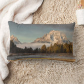 朝の通勤 ランバークッション (ブランケット)