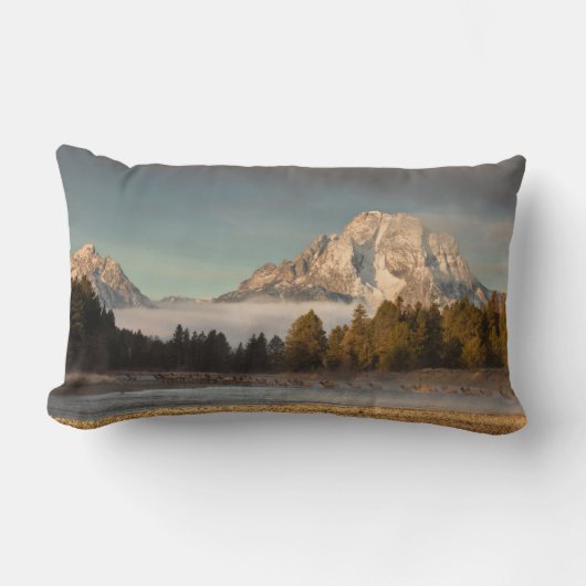 朝の通勤 ランバークッション (正面)