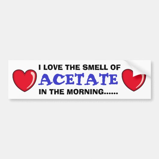 朝の酢酸塩 バンパーステッカー (正面)