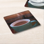 朝の醸造 – コーヒーまたは紅茶 – コースター (アングル)